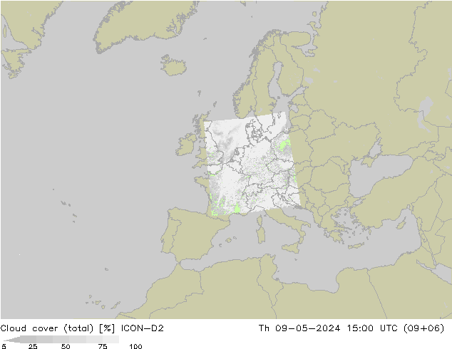 云 (总) ICON-D2 星期四 09.05.2024 15 UTC