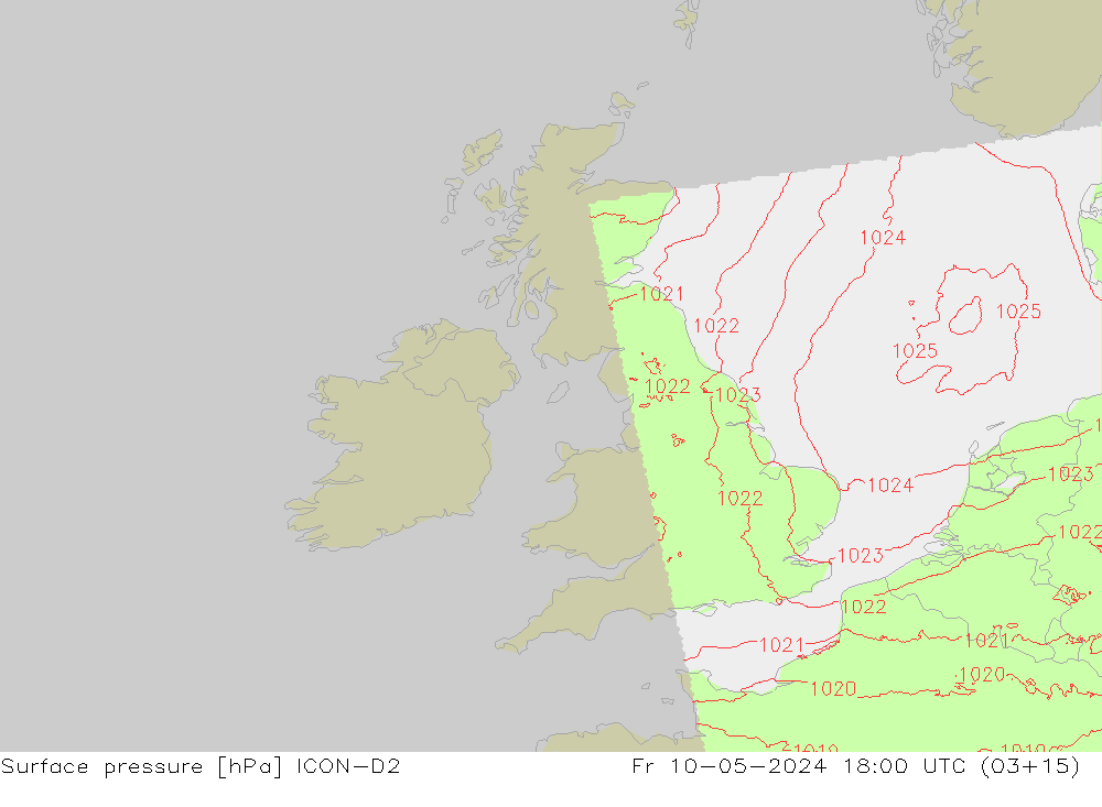 pression de l'air ICON-D2 ven 10.05.2024 18 UTC