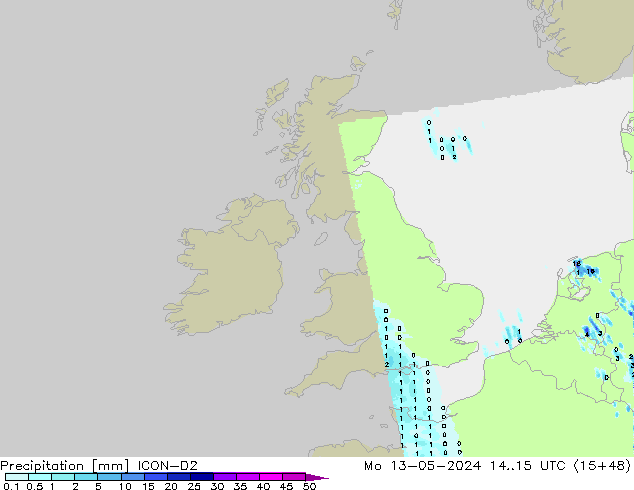 precipitação ICON-D2 Seg 13.05.2024 15 UTC