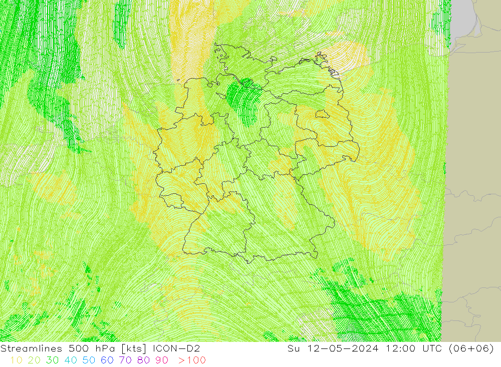 风 500 hPa ICON-D2 星期日 12.05.2024 12 UTC