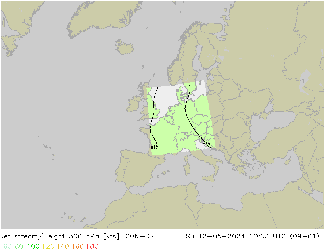 Jet Akımları ICON-D2 Paz 12.05.2024 10 UTC