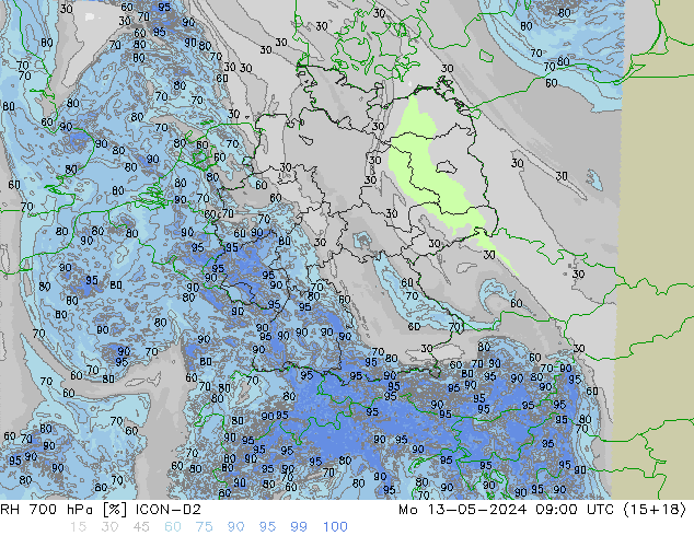 RV 700 hPa ICON-D2 ma 13.05.2024 09 UTC