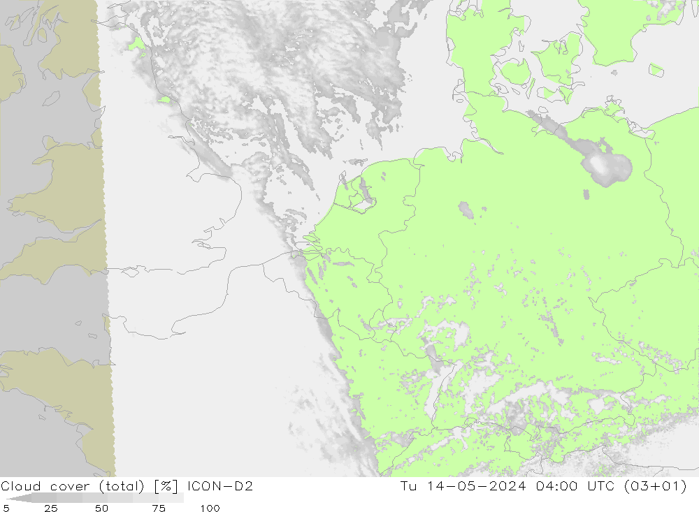 облака (сумма) ICON-D2 вт 14.05.2024 04 UTC