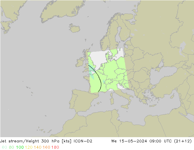 Straalstroom ICON-D2 wo 15.05.2024 09 UTC