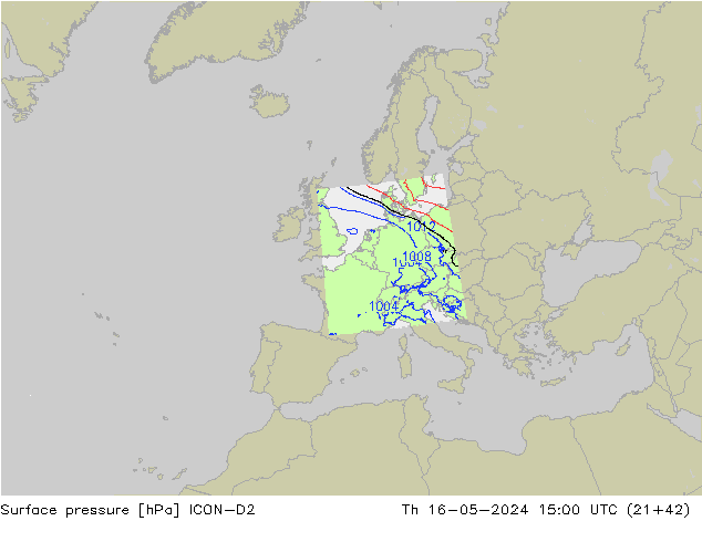 pression de l'air ICON-D2 jeu 16.05.2024 15 UTC