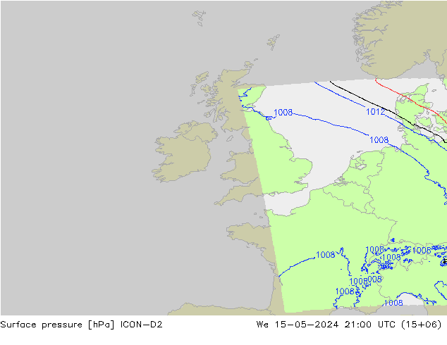 приземное давление ICON-D2 ср 15.05.2024 21 UTC