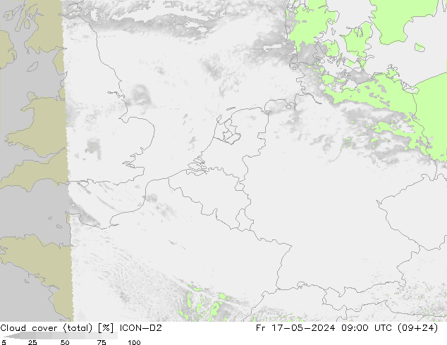 云 (总) ICON-D2 星期五 17.05.2024 09 UTC