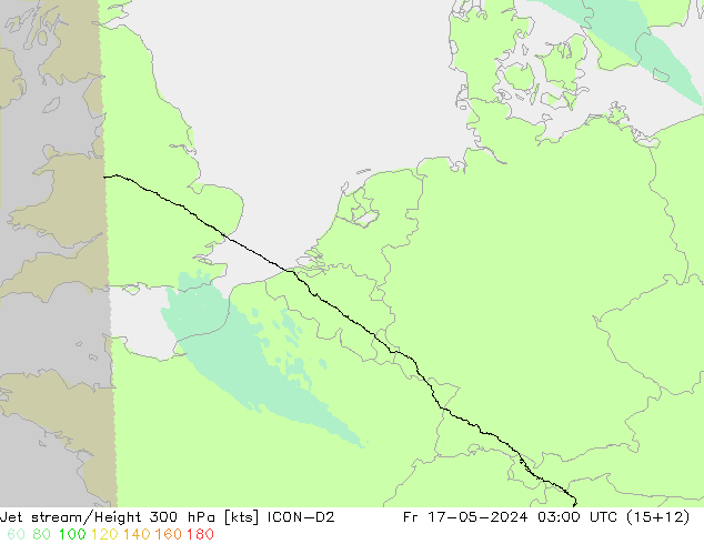 Corrente a getto ICON-D2 ven 17.05.2024 03 UTC