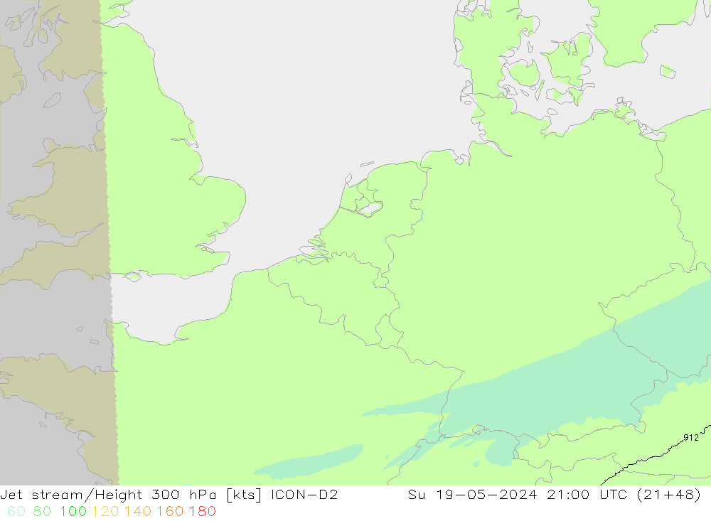 Jet Akımları ICON-D2 Paz 19.05.2024 21 UTC