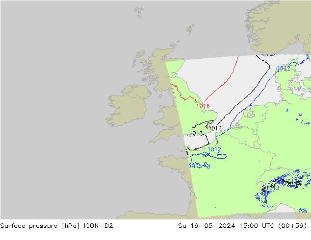 pression de l'air ICON-D2 dim 19.05.2024 15 UTC