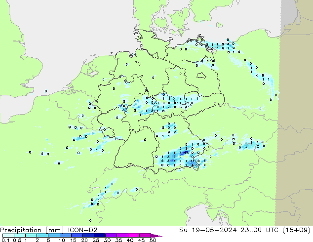 precipitação ICON-D2 Dom 19.05.2024 00 UTC