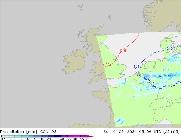 precipitação ICON-D2 Dom 19.05.2024 06 UTC