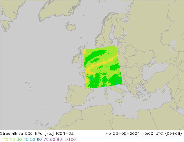 风 500 hPa ICON-D2 星期一 20.05.2024 15 UTC