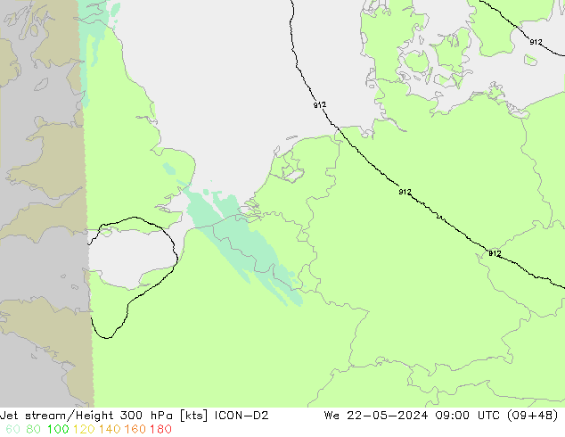 Polarjet ICON-D2 Mi 22.05.2024 09 UTC