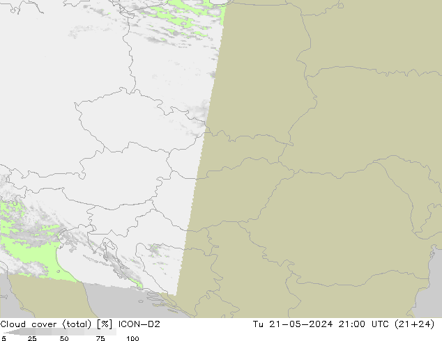 облака (сумма) ICON-D2 вт 21.05.2024 21 UTC