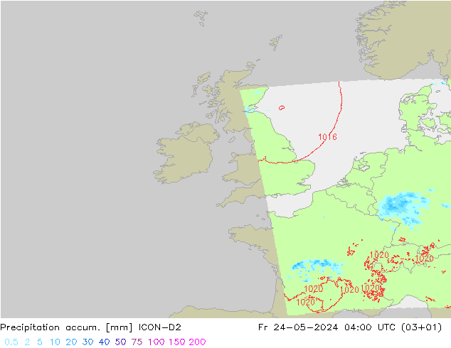 Precipitation accum. ICON-D2 pt. 24.05.2024 04 UTC