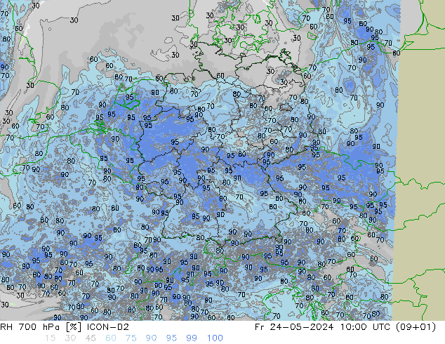 700 hPa Nispi Nem ICON-D2 Cu 24.05.2024 10 UTC