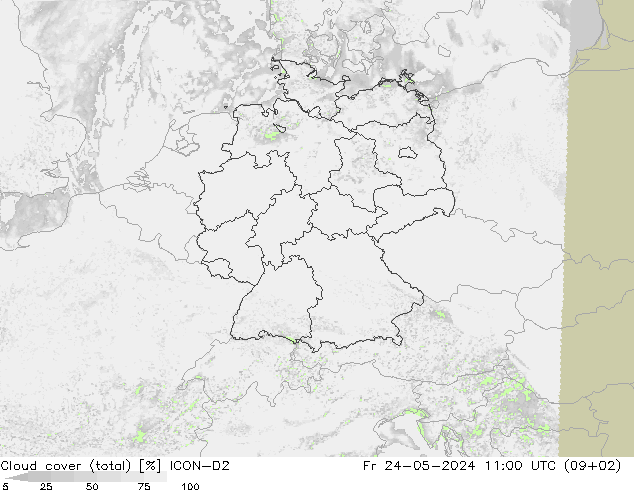 云 (总) ICON-D2 星期五 24.05.2024 11 UTC