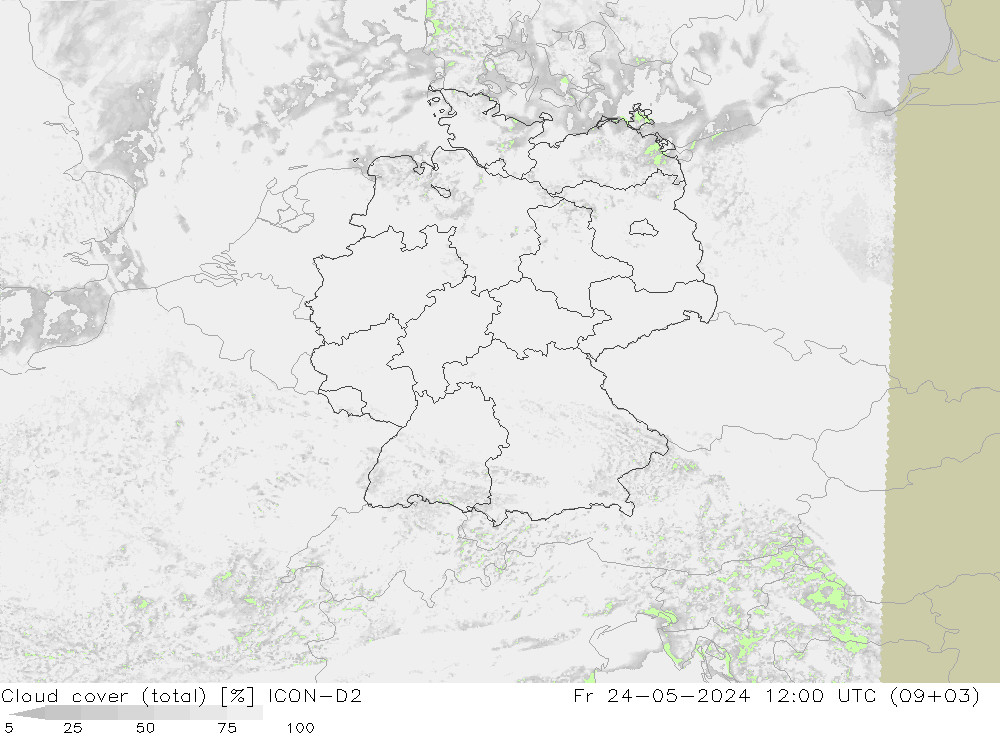 云 (总) ICON-D2 星期五 24.05.2024 12 UTC