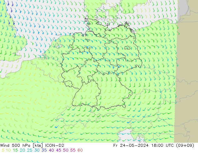  500 hPa ICON-D2  24.05.2024 18 UTC