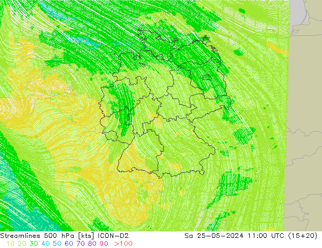  500 hPa ICON-D2  25.05.2024 11 UTC