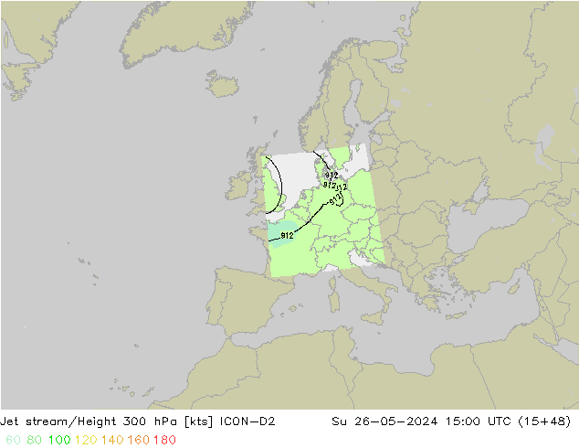 Jet Akımları ICON-D2 Paz 26.05.2024 15 UTC