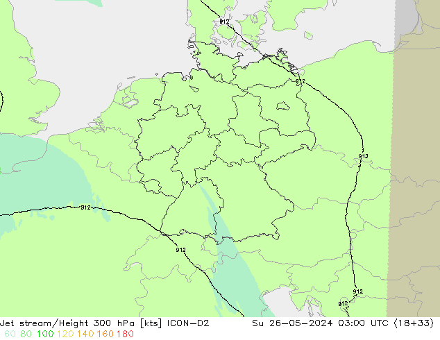 Straalstroom ICON-D2 zo 26.05.2024 03 UTC