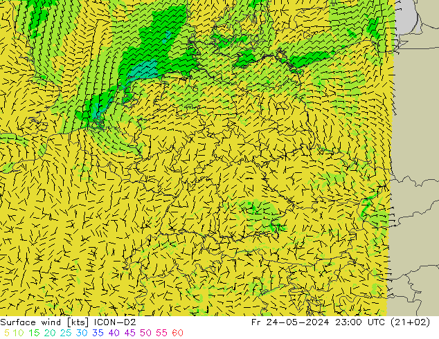  10 m ICON-D2  24.05.2024 23 UTC