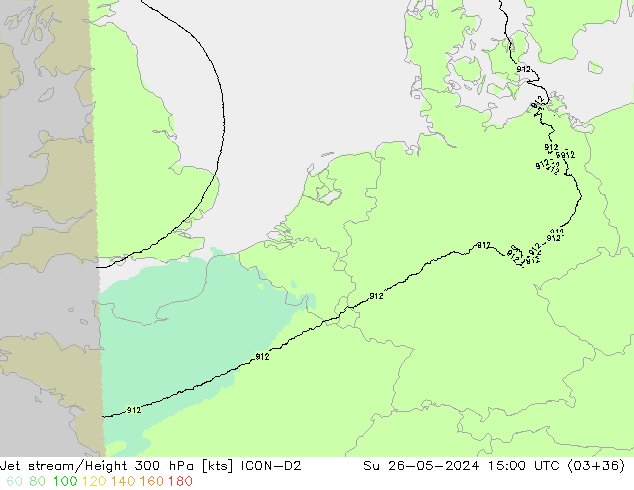 Courant-jet ICON-D2 dim 26.05.2024 15 UTC