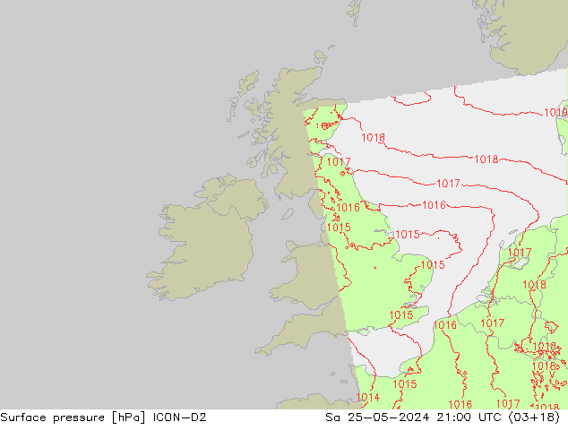 ciśnienie ICON-D2 so. 25.05.2024 21 UTC