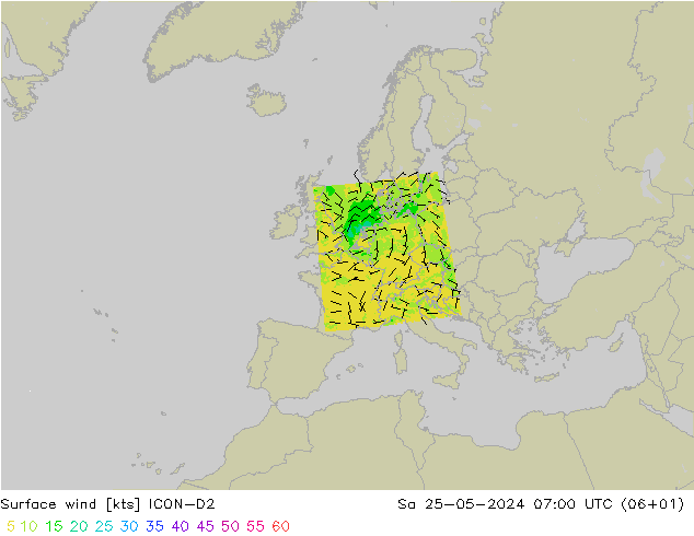  10 m ICON-D2  25.05.2024 07 UTC