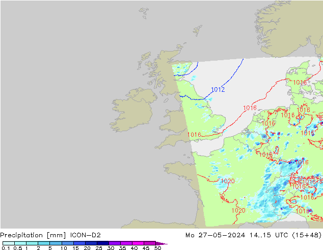 Neerslag ICON-D2 ma 27.05.2024 15 UTC