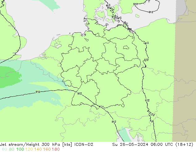 Straalstroom ICON-D2 zo 26.05.2024 06 UTC