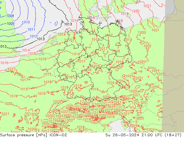      ICON-D2  26.05.2024 21 UTC