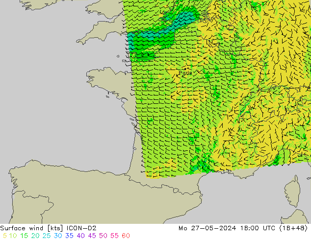  10 m ICON-D2  27.05.2024 18 UTC