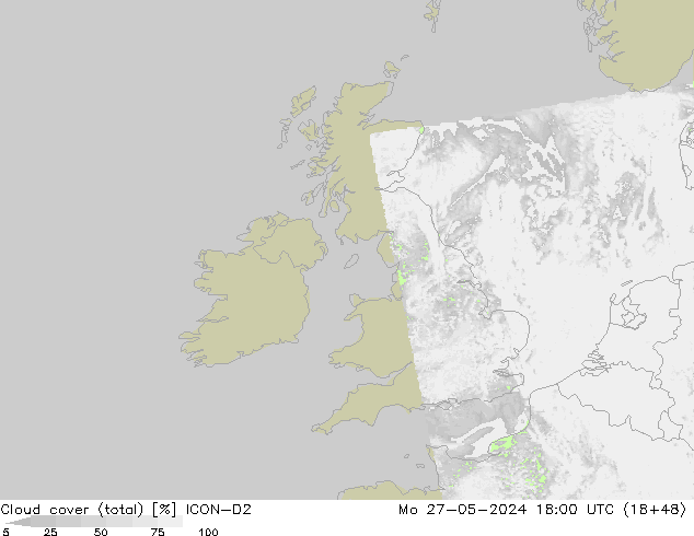 облака (сумма) ICON-D2 пн 27.05.2024 18 UTC