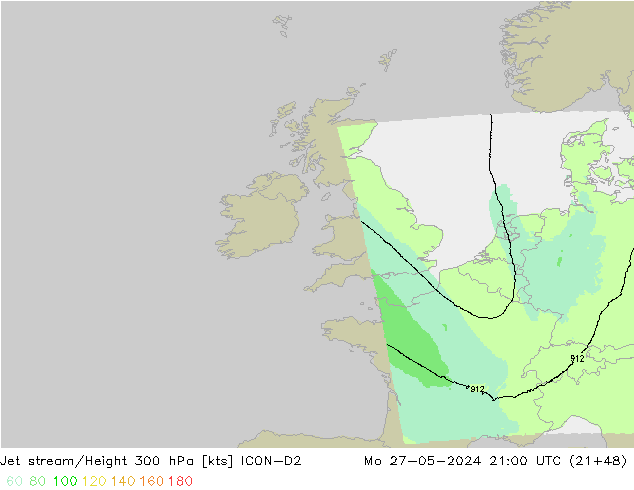 Straalstroom ICON-D2 ma 27.05.2024 21 UTC