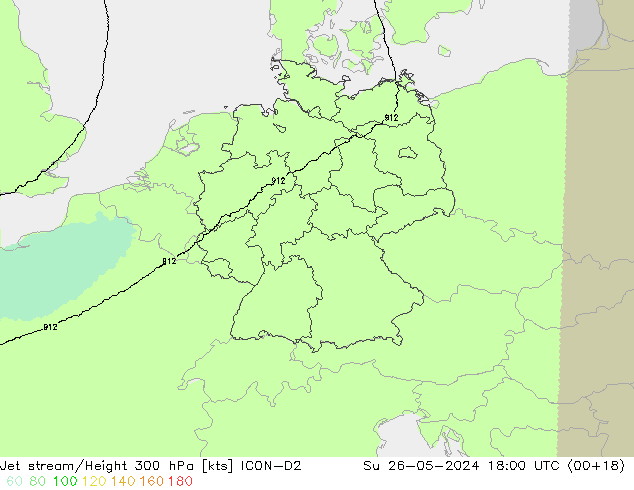 Straalstroom ICON-D2 zo 26.05.2024 18 UTC