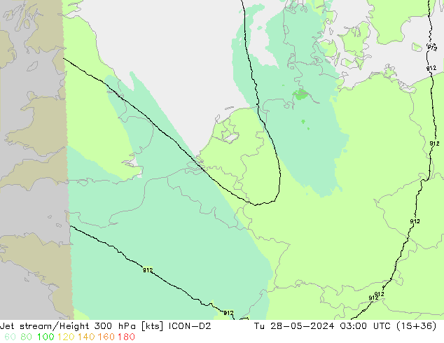 Corrente a getto ICON-D2 mar 28.05.2024 03 UTC