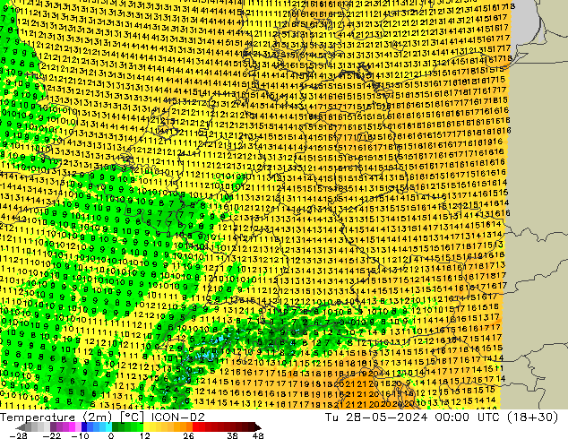     ICON-D2  28.05.2024 00 UTC