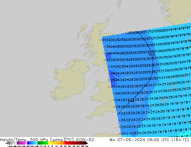 Height/Temp. 500 гПа ICON-D2 пн 27.05.2024 06 UTC