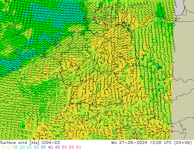  10 m ICON-D2  27.05.2024 12 UTC