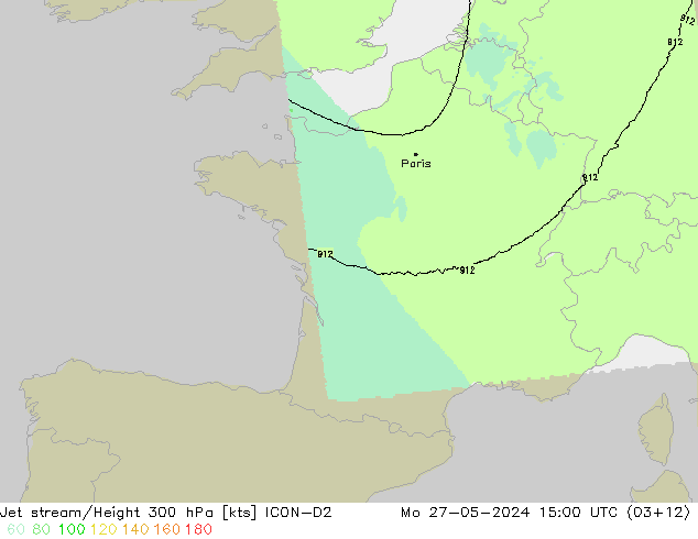 Straalstroom ICON-D2 ma 27.05.2024 15 UTC