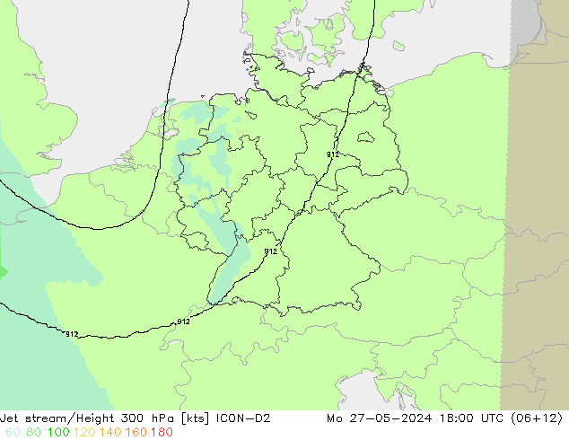 Straalstroom ICON-D2 ma 27.05.2024 18 UTC