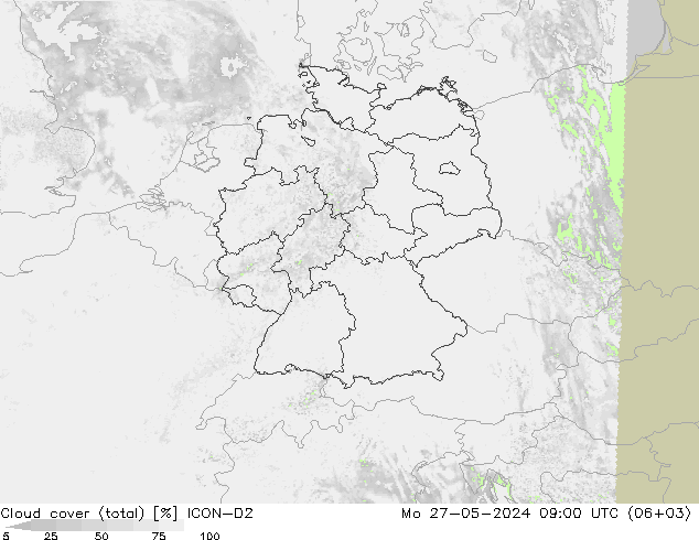 云 (总) ICON-D2 星期一 27.05.2024 09 UTC