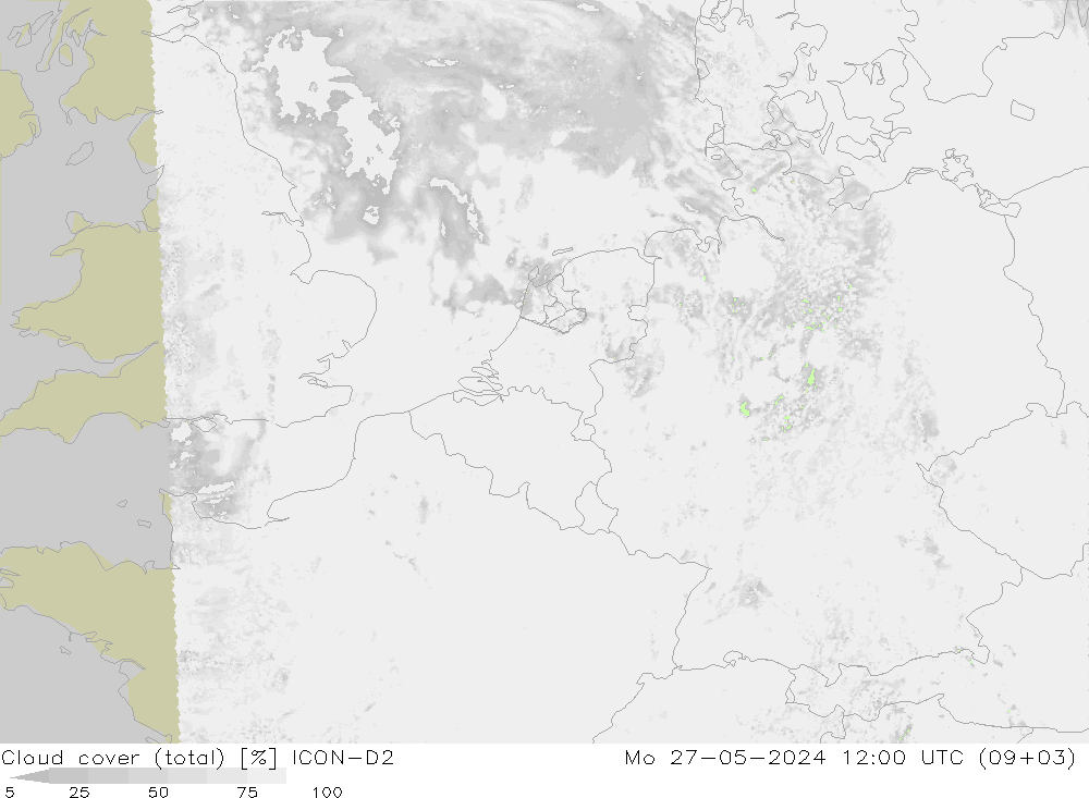 云 (总) ICON-D2 星期一 27.05.2024 12 UTC