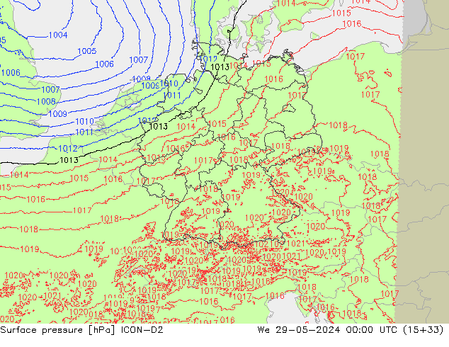      ICON-D2  29.05.2024 00 UTC