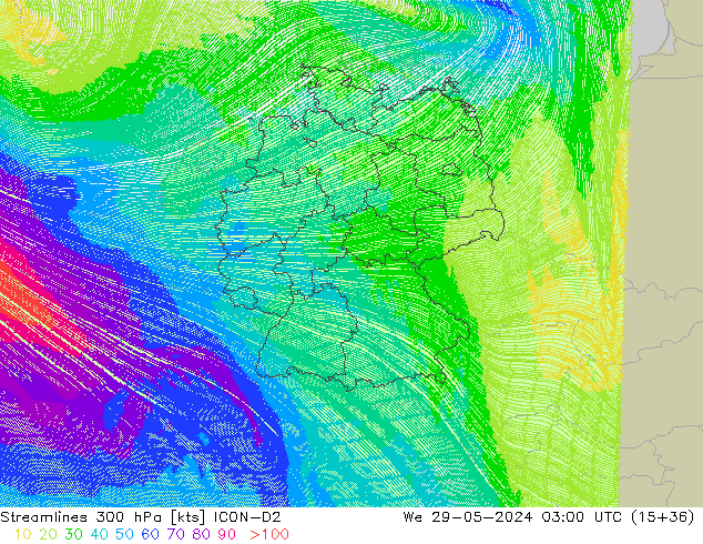  300 hPa ICON-D2  29.05.2024 03 UTC