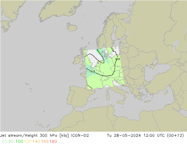 Corrente a getto ICON-D2 mar 28.05.2024 12 UTC