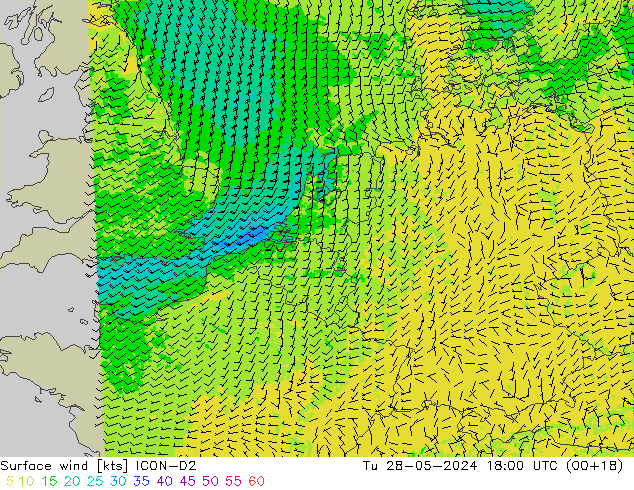  10 m ICON-D2  28.05.2024 18 UTC